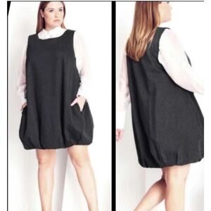 City Chic Refinity Dress XXL Black Bubble dress plus size Funky Fun Mini New